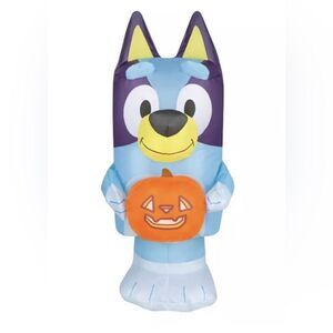 Bluey Pumpkin Jack O Lantern Halloween Inflatable Indoors 22”  Tabletop